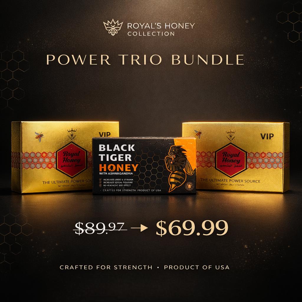 2 packs of Royal Honey & 1 Pack of Black Tiger Honey (Power Trio Bundle)
