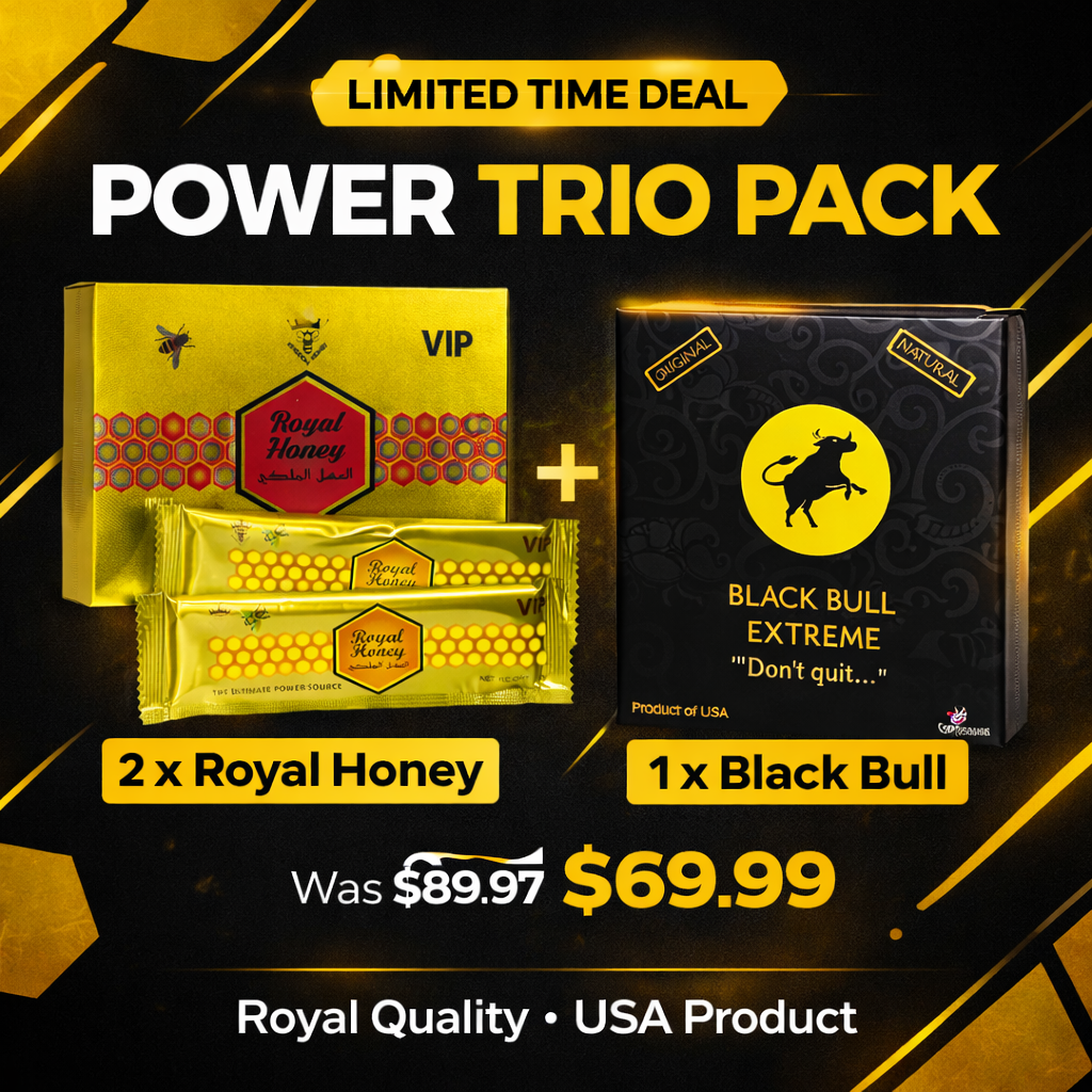 2 packs of Royal Honey & 1 Pack of Black Tiger Honey (Power Trio Bundle) - Image 2